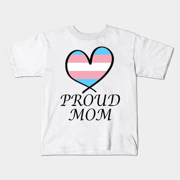 Proud Mom LGBT Gay Pride Month Transgender Flag Kids T-Shirt by artbypond